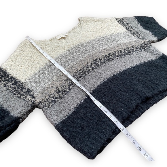 Lovestitch lesley cropped bubble sleeve striped sweater | S/M - Picture 11 of 16